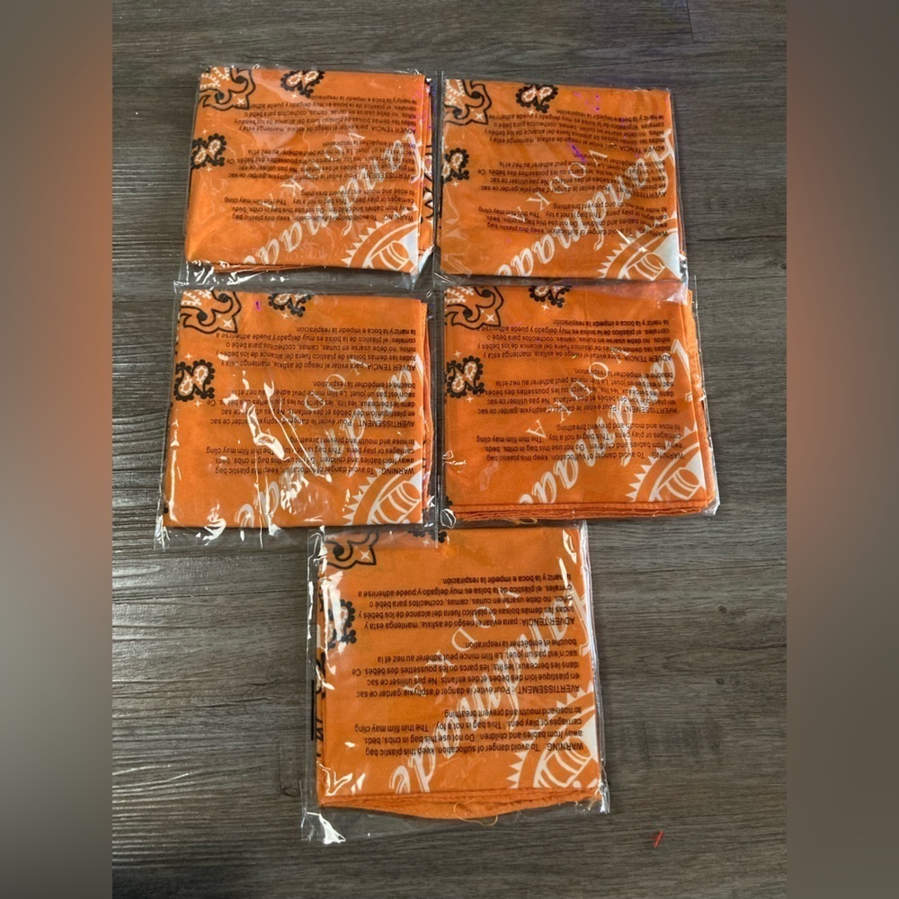 Lot of 5 Tito’s Vodka bandanas orange Austin Texas - Picture 2 of 3